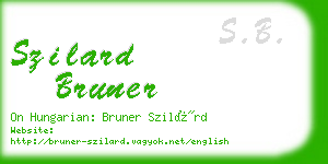 szilard bruner business card